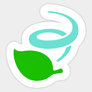 Falling Windy Leaf Emoticon Sticker